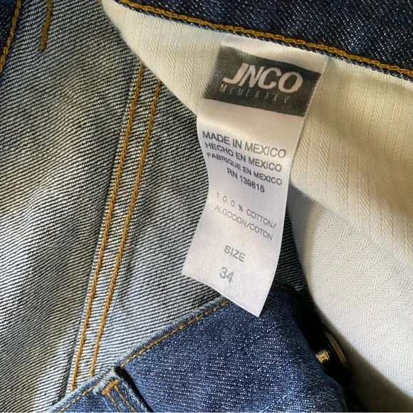 JNCO Men's Navy and Blue Jeans Sz 34x32